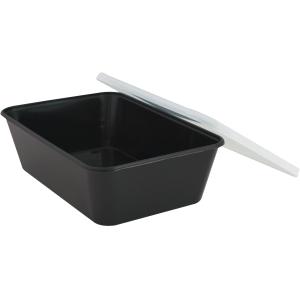 Mikroform+lock svart 650ml 250set